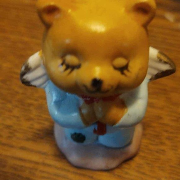 Vintage Teddy Bear Angel Figurine - Picture 2 of 5